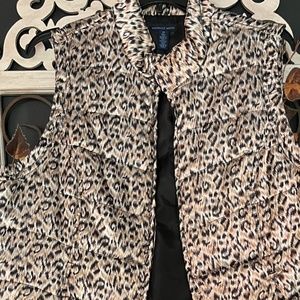 Shiny  leopard vest